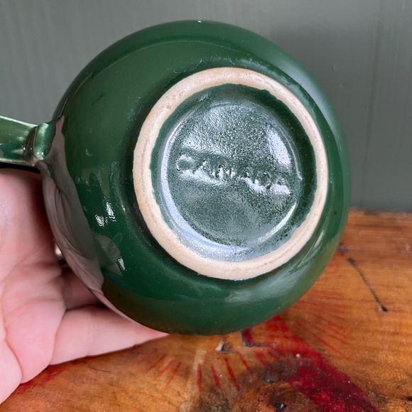 Vintage Forest Green Ceramic Gravy Boat - Picture 3 of 3